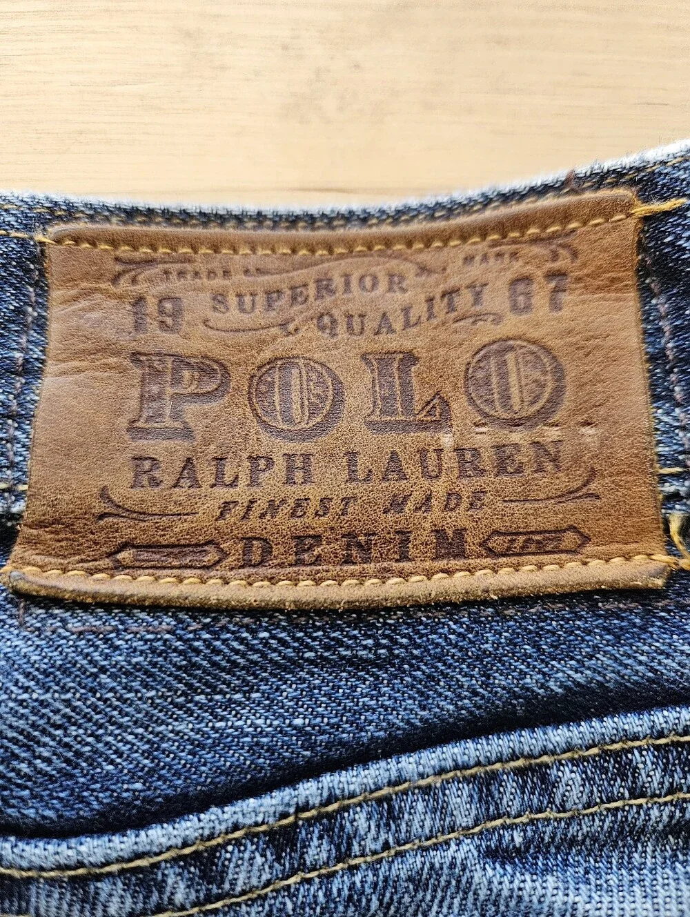 Polo Ralph Lauren Men's Varick Slim Jeans 33x34 Distressed Faded Thrashed Grunge